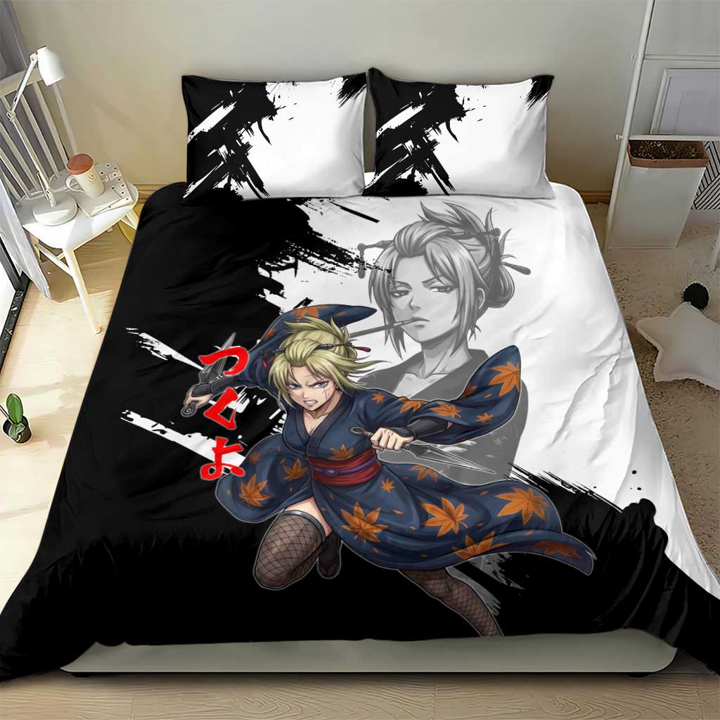 Tsukuyo Bedding Set Edo Shinobi Ink Brush Style