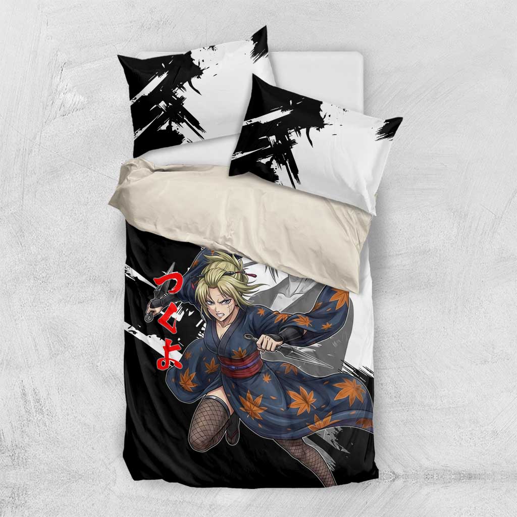 Tsukuyo Bedding Set Edo Shinobi Ink Brush Style