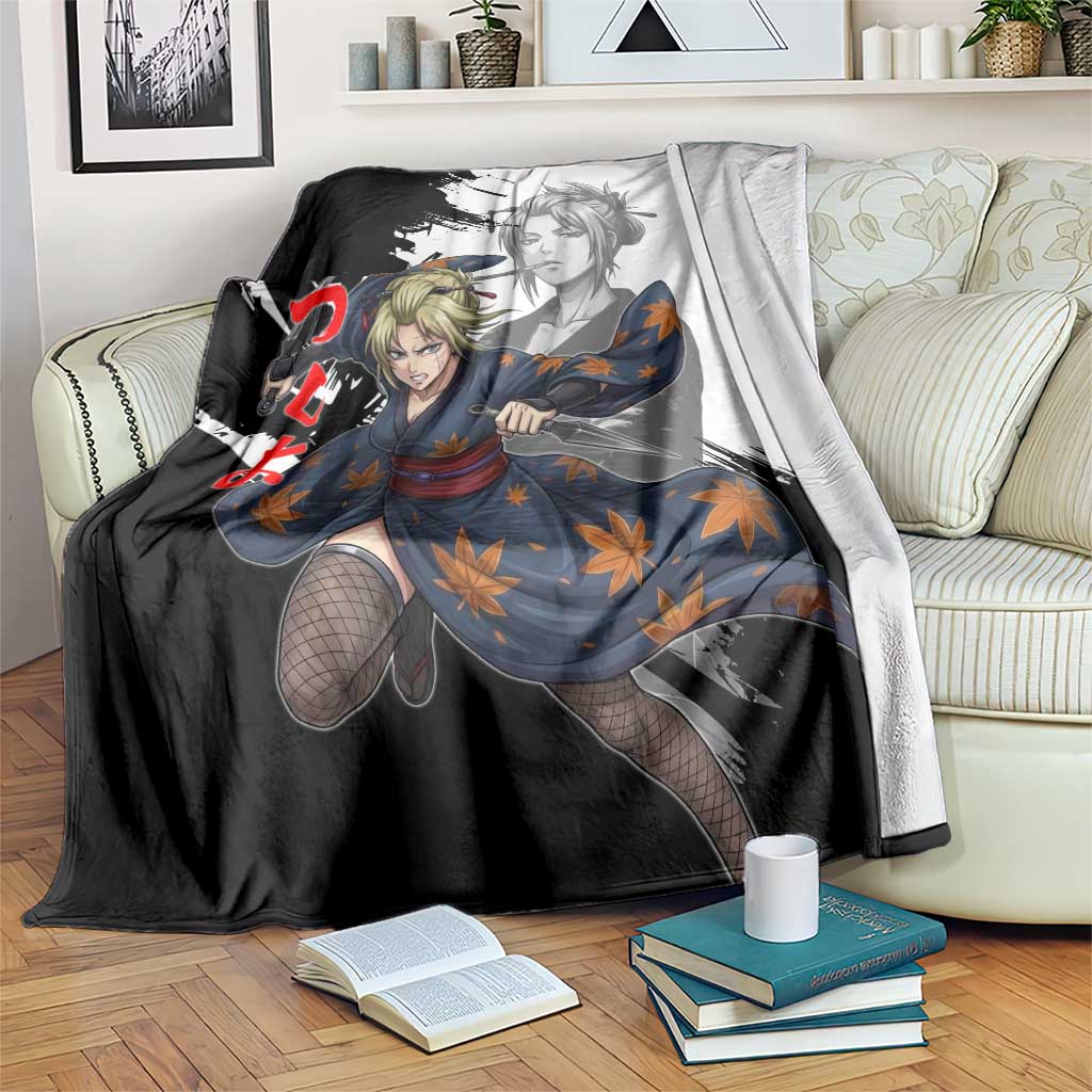 Tsukuyo Blanket Edo Shinobi Ink Brush Style
