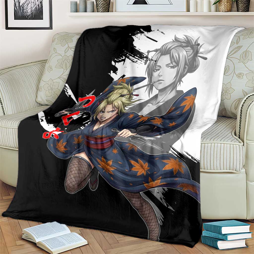 Tsukuyo Blanket Edo Shinobi Ink Brush Style