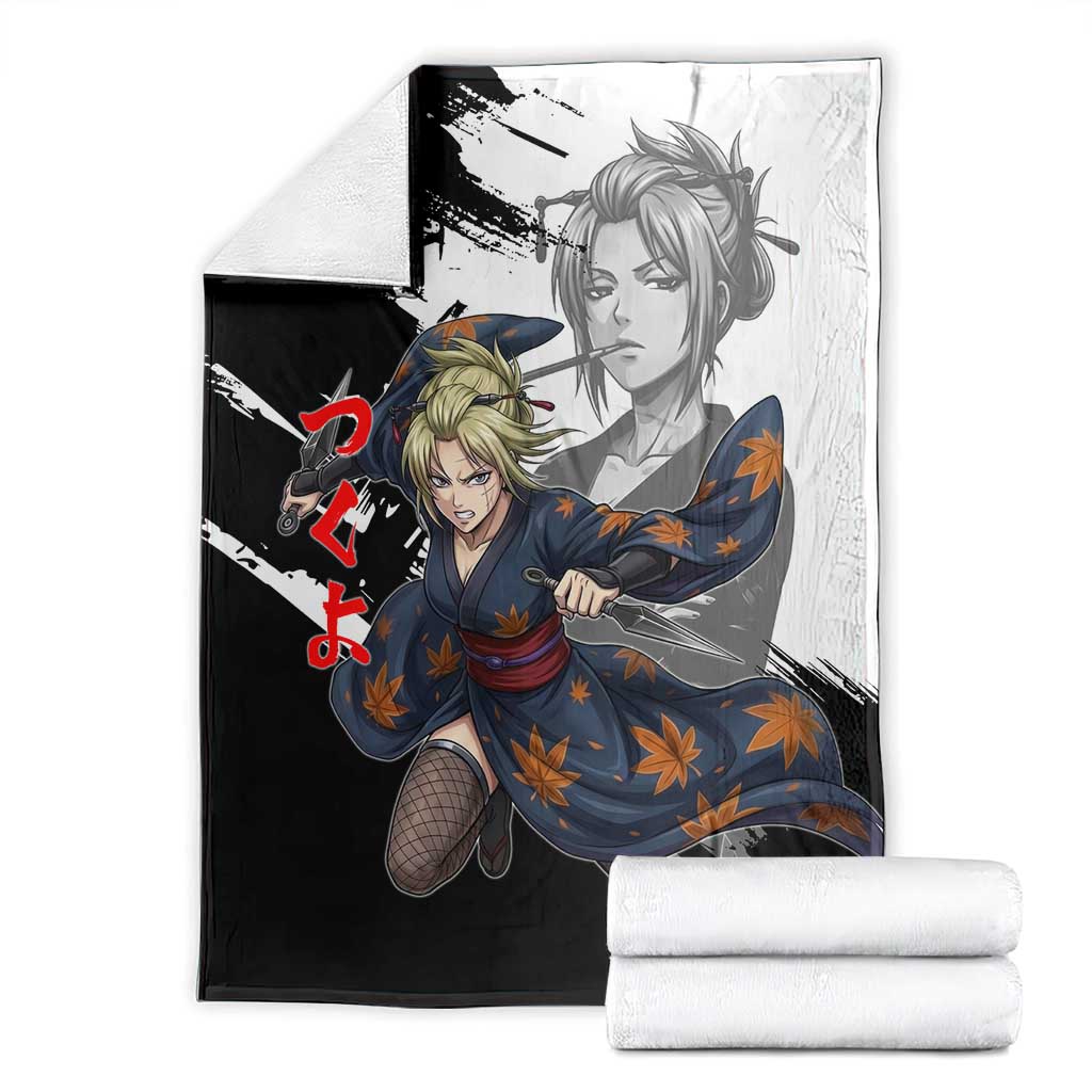 Tsukuyo Blanket Edo Shinobi Ink Brush Style