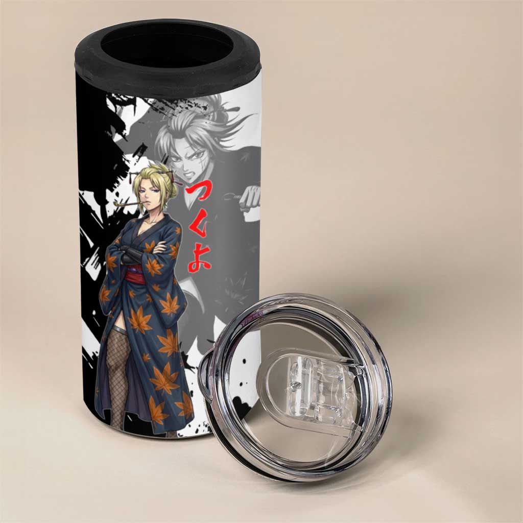 Tsukuyo 4 in 1 Can Cooler Tumbler Edo Shinobi Ink Brush Style
