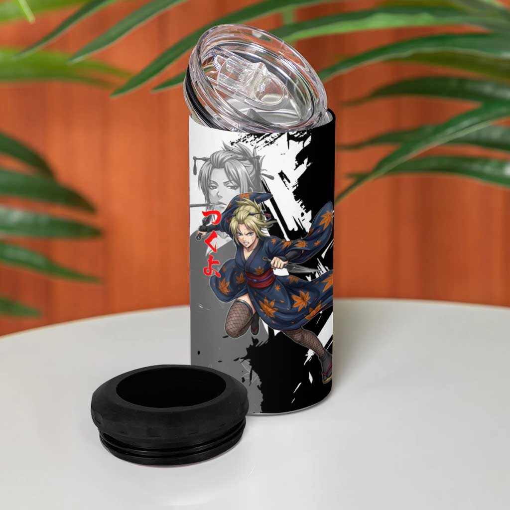 Tsukuyo 4 in 1 Can Cooler Tumbler Edo Shinobi Ink Brush Style