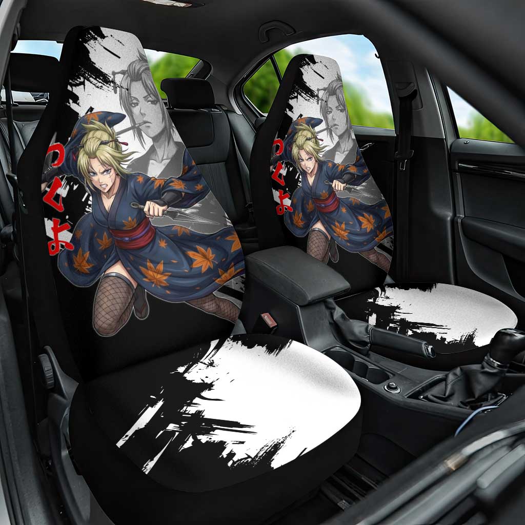 Tsukuyo Car Seat Cover Edo Shinobi Ink Brush Style