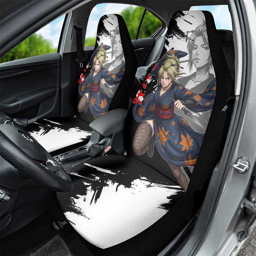 Tsukuyo Car Seat Cover Edo Shinobi Ink Brush Style