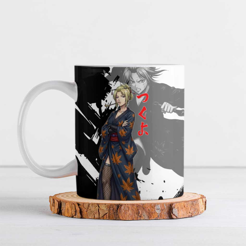 Tsukuyo Ceramic Mug Edo Shinobi Ink Brush Style
