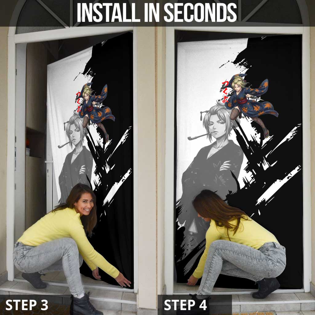 Tsukuyo Door Cover Edo Shinobi Ink Brush Style