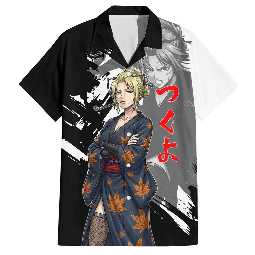 Tsukuyo Hawaiian Shirt Edo Shinobi Ink Brush Style