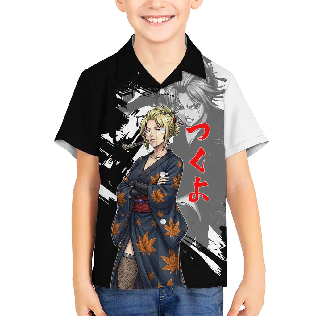 Tsukuyo Hawaiian Shirt Edo Shinobi Ink Brush Style