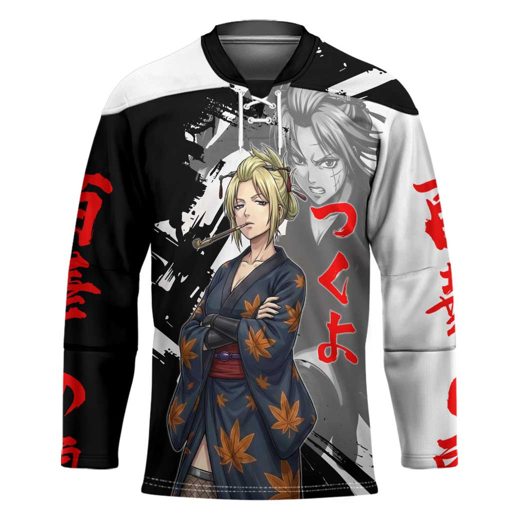 Tsukuyo Hockey Jersey Edo Shinobi Ink Brush Style