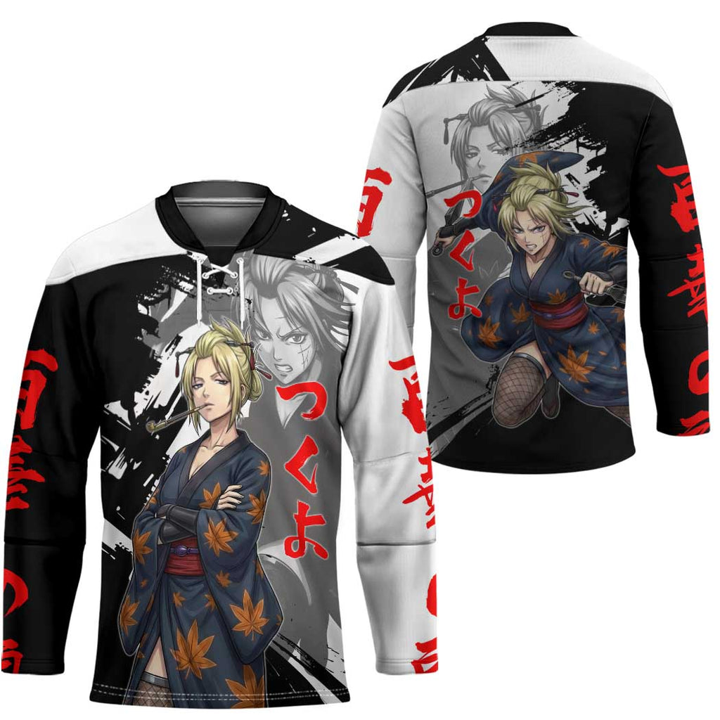 Tsukuyo Hockey Jersey Edo Shinobi Ink Brush Style