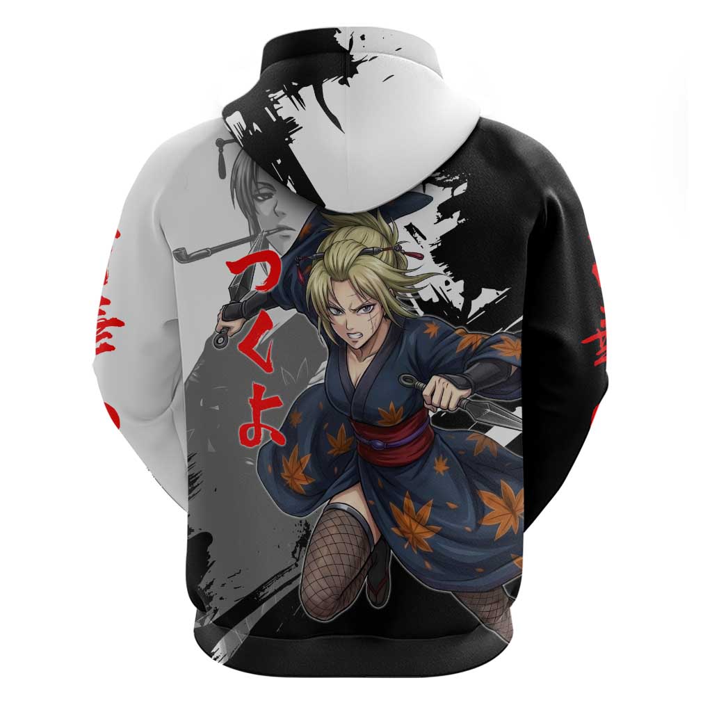Tsukuyo Hoodie Edo Shinobi Ink Brush Style