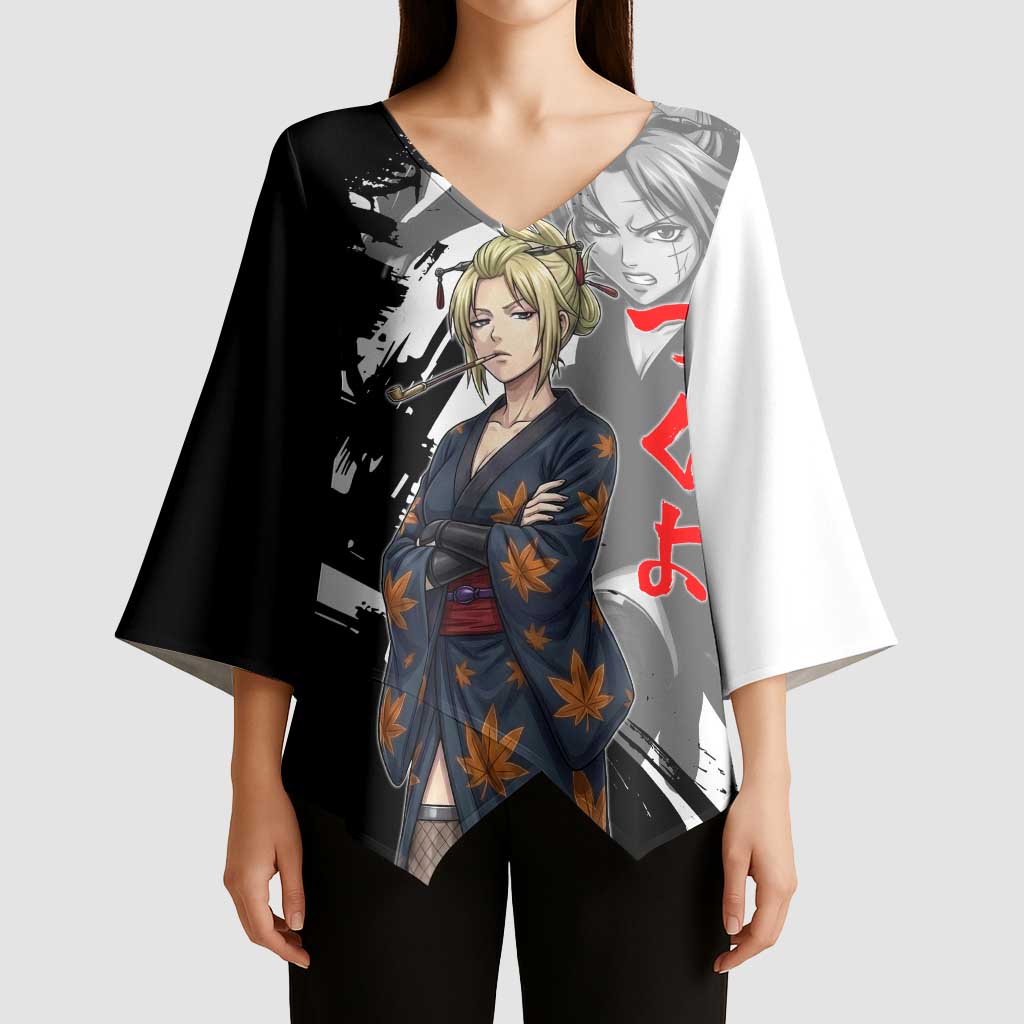 Tsukuyo Kimono Sleeve Blouse Edo Shinobi Ink Brush Style