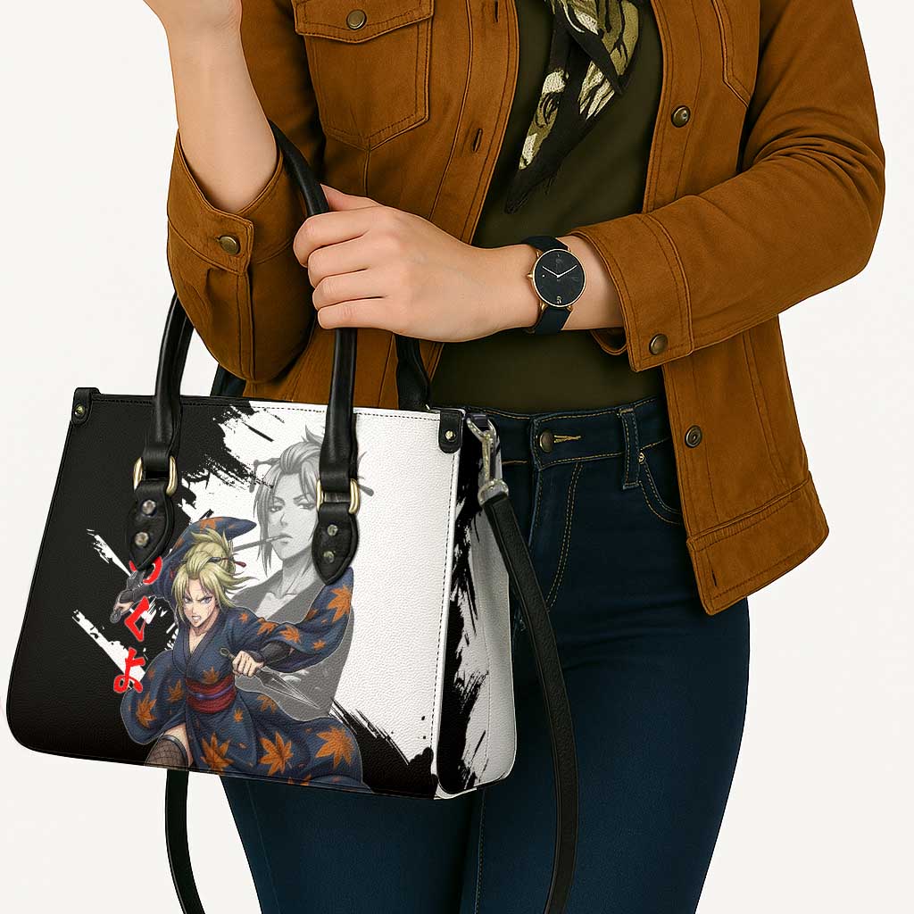 Tsukuyo Leather Bag Edo Shinobi Ink Brush Style