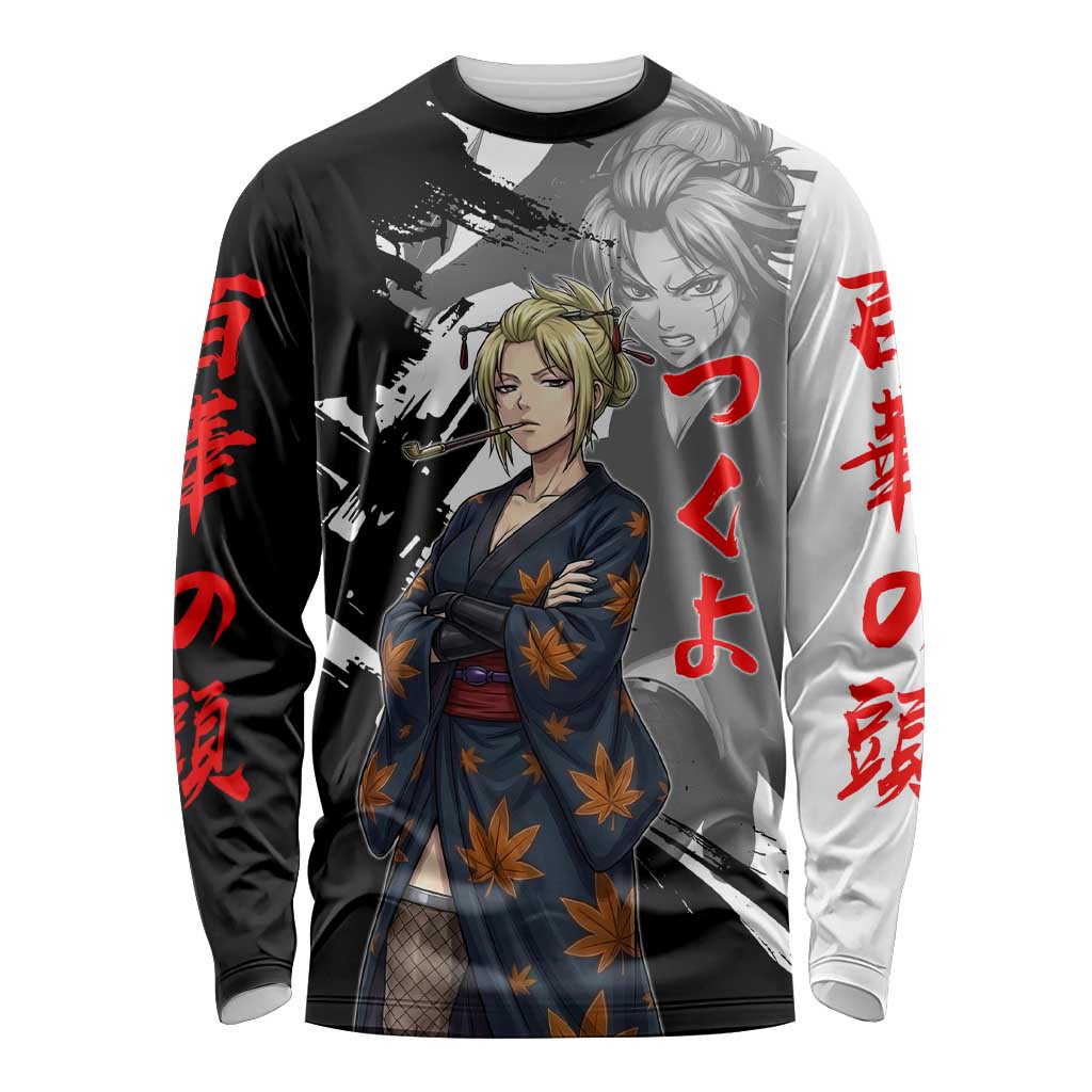 Tsukuyo Long Sleeve Shirt Edo Shinobi Ink Brush Style