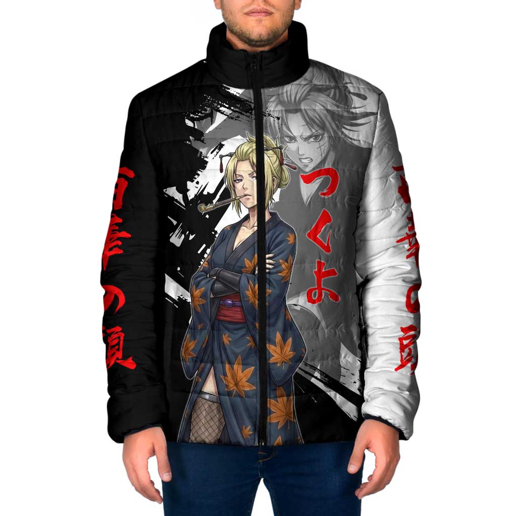 Tsukuyo Padded Jacket Edo Shinobi Ink Brush Style