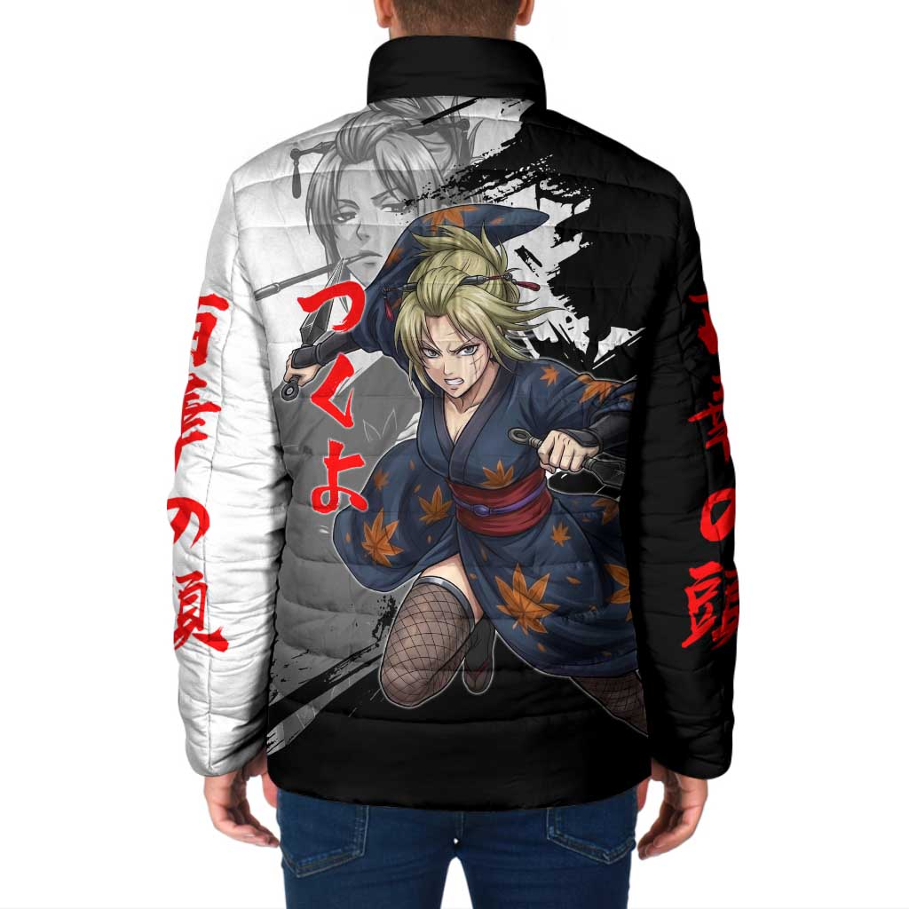 Tsukuyo Padded Jacket Edo Shinobi Ink Brush Style