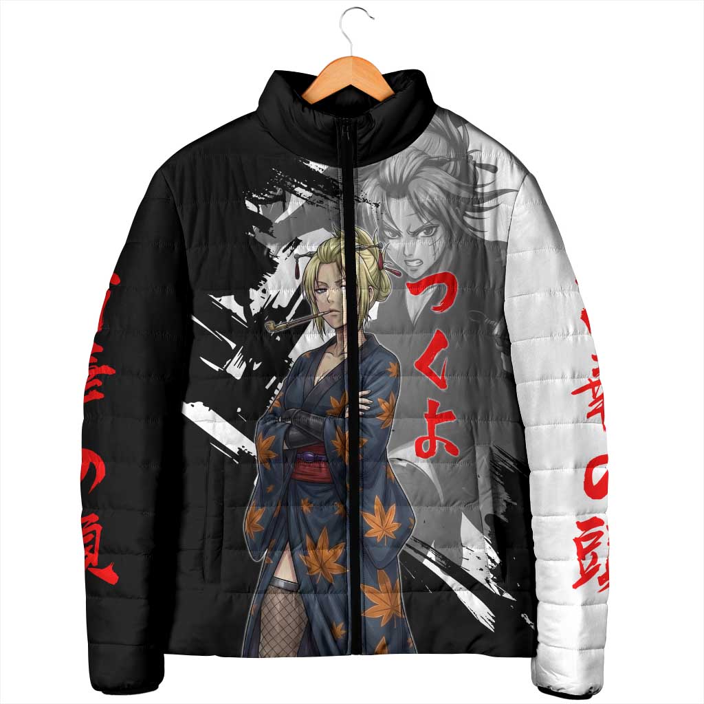 Tsukuyo Padded Jacket Edo Shinobi Ink Brush Style