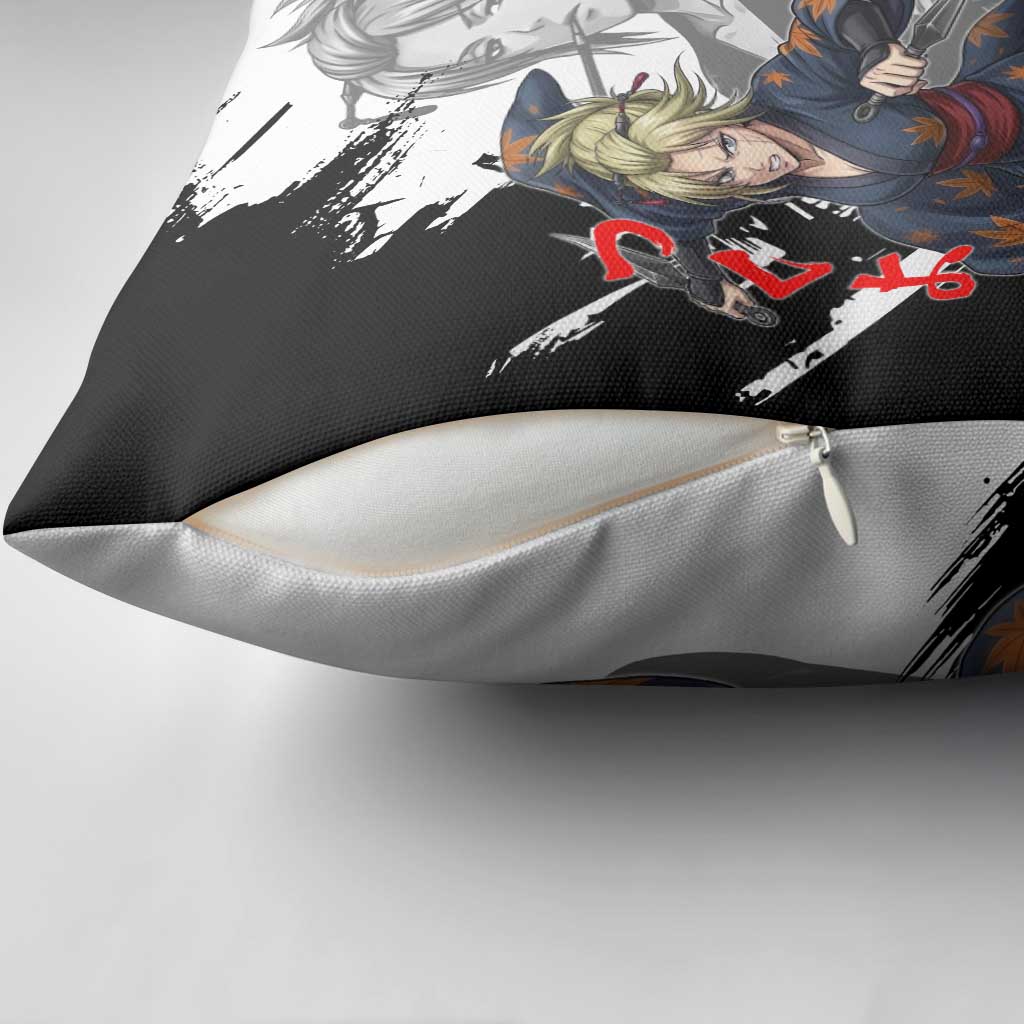 Tsukuyo Pillow Cover Edo Shinobi Ink Brush Style