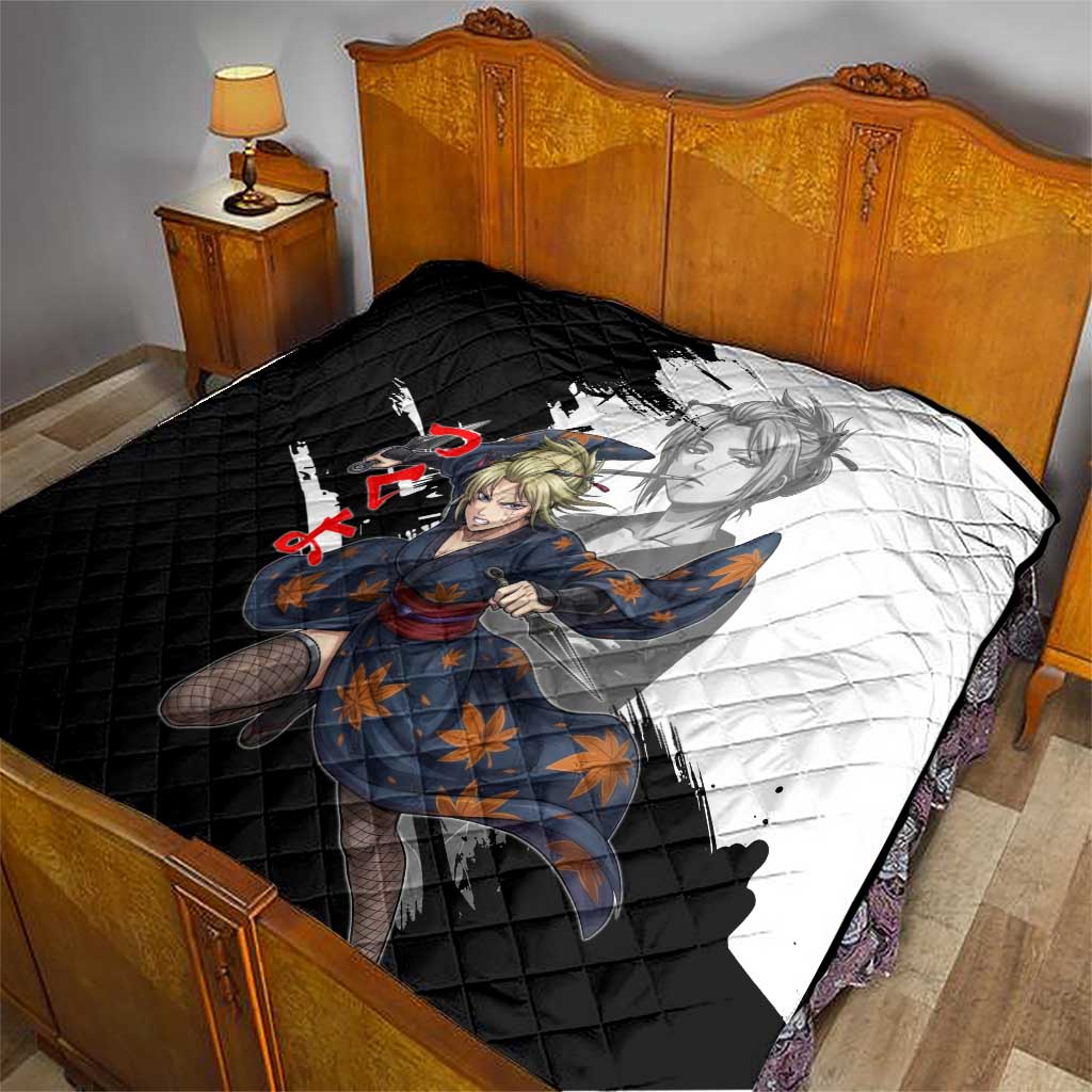 Tsukuyo Quilt Edo Shinobi Ink Brush Style