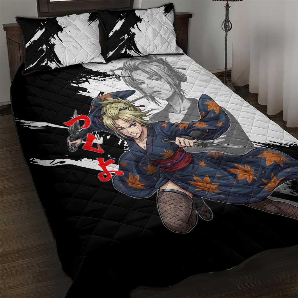 Tsukuyo Quilt Bed Set Edo Shinobi Ink Brush Style