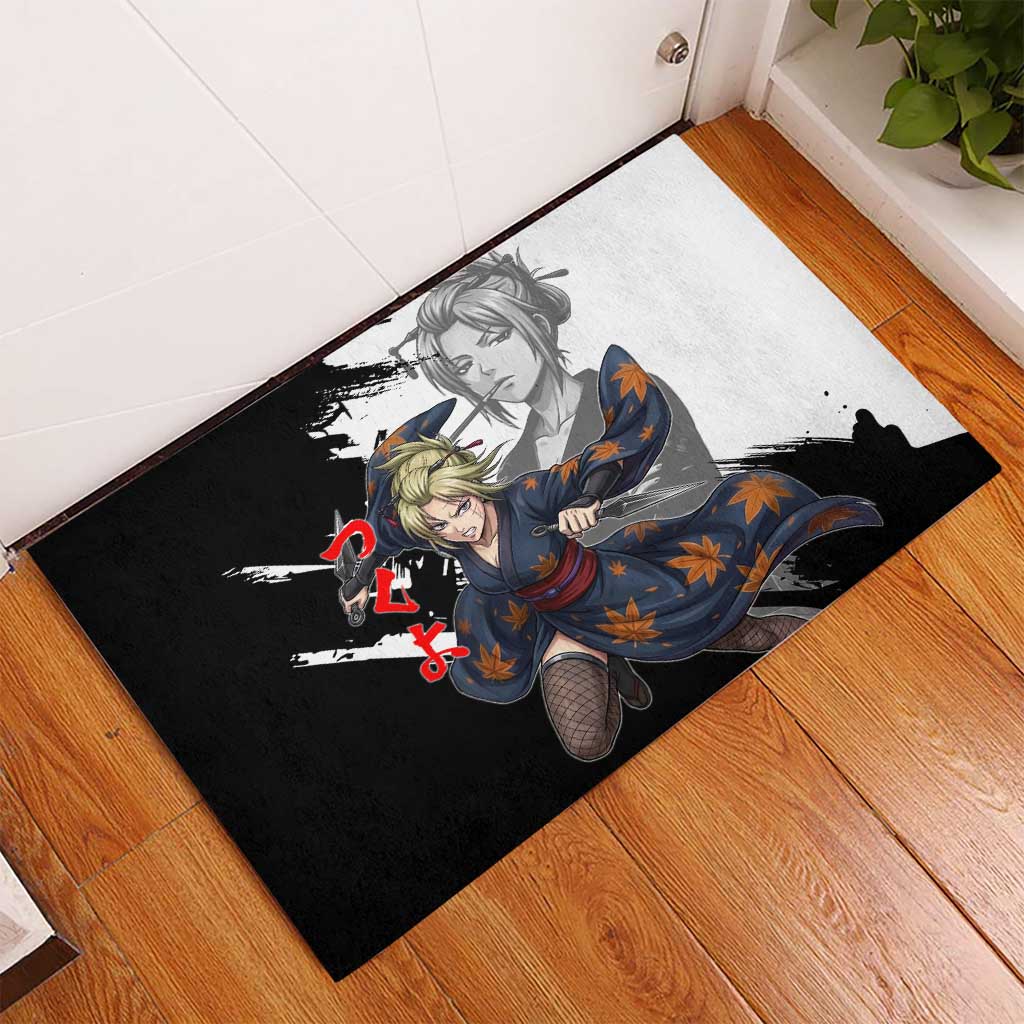 Tsukuyo Rubber Doormat Edo Shinobi Ink Brush Style