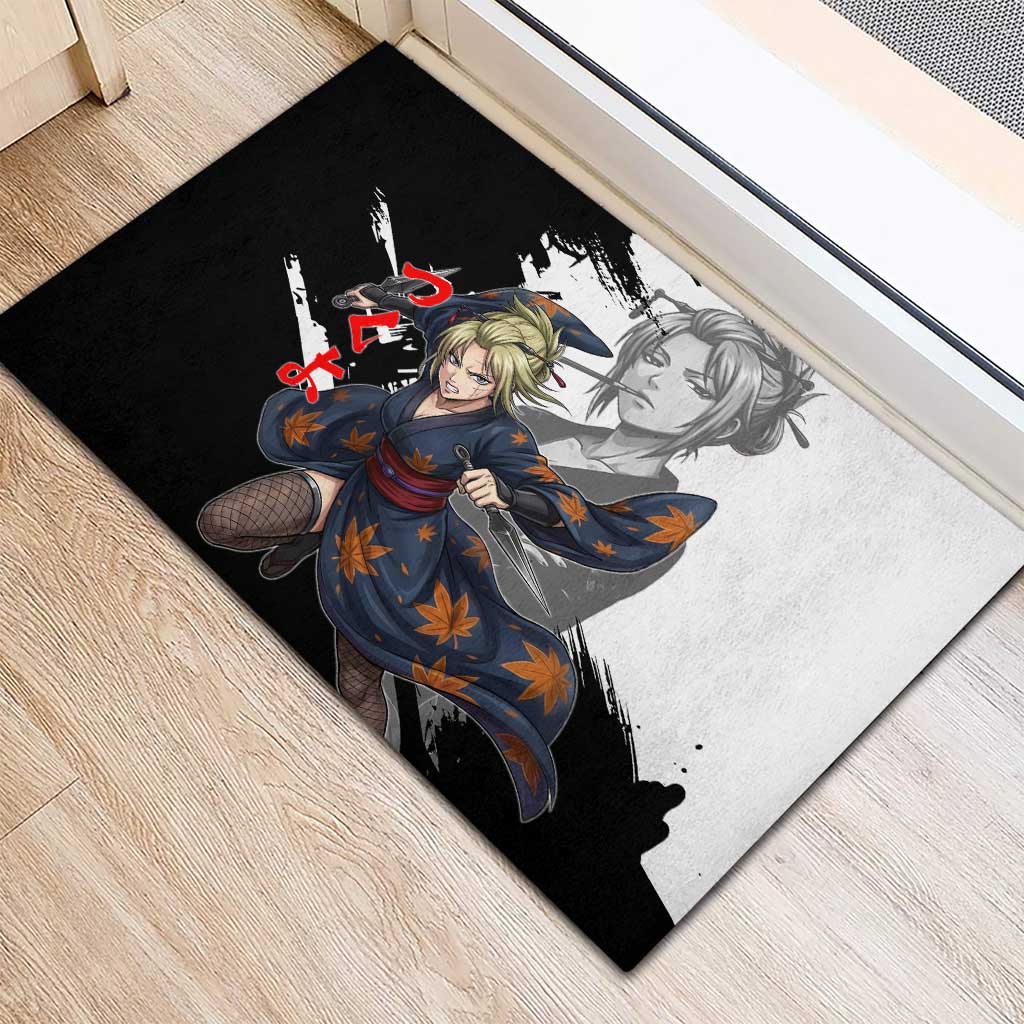 Tsukuyo Rubber Doormat Edo Shinobi Ink Brush Style