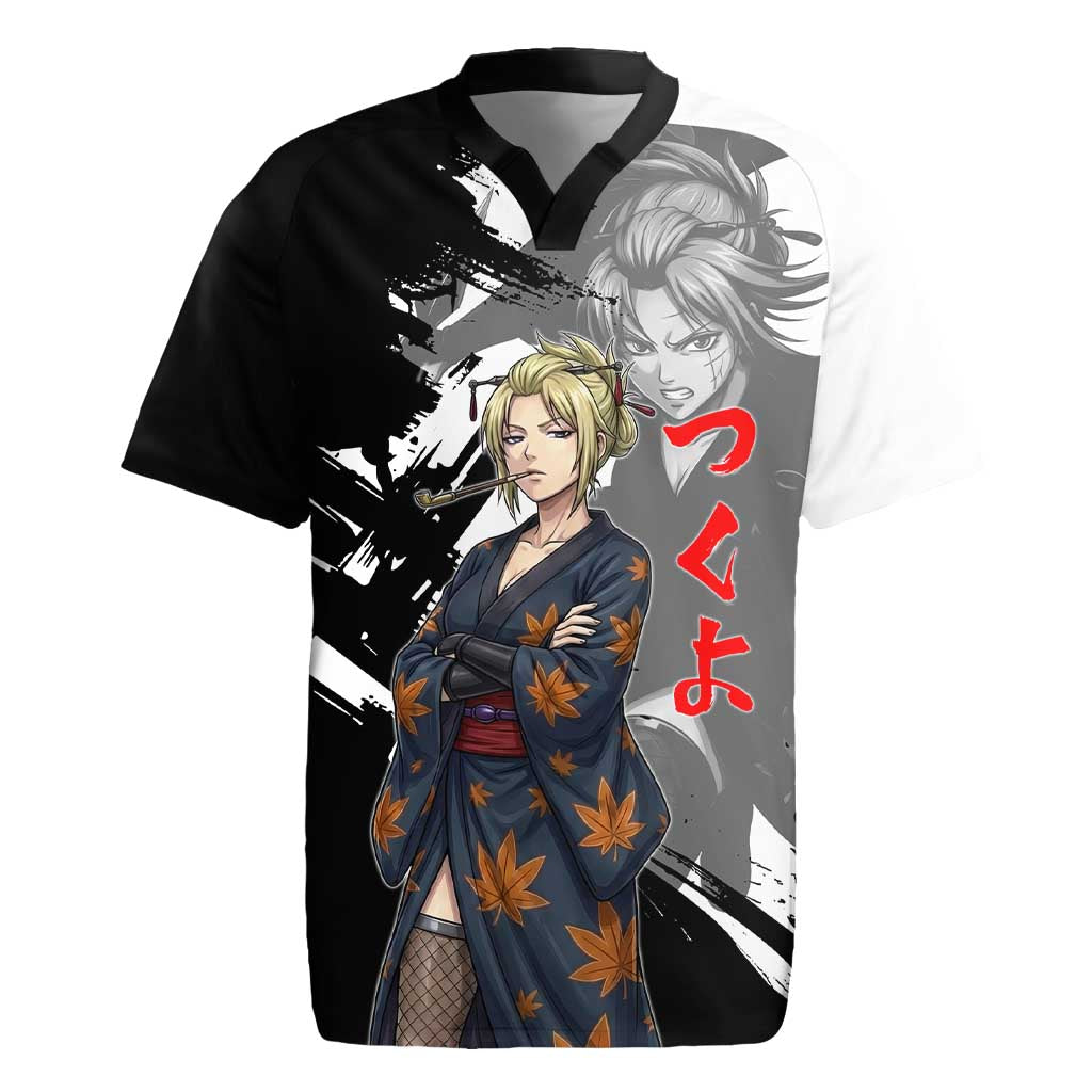 Tsukuyo Rugby Jersey Edo Shinobi Ink Brush Style