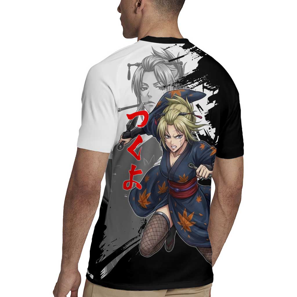 Tsukuyo Rugby Jersey Edo Shinobi Ink Brush Style