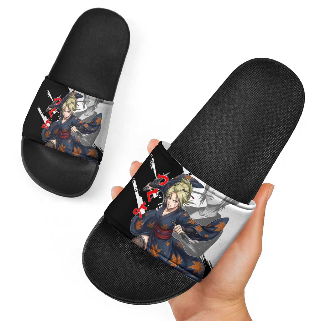 Tsukuyo Slide Sandals Edo Shinobi Ink Brush Style