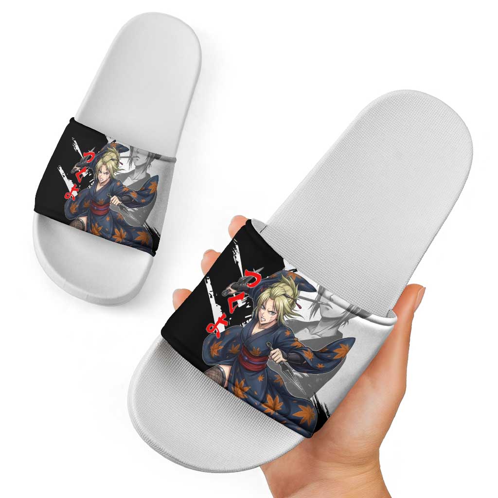 Tsukuyo Slide Sandals Edo Shinobi Ink Brush Style