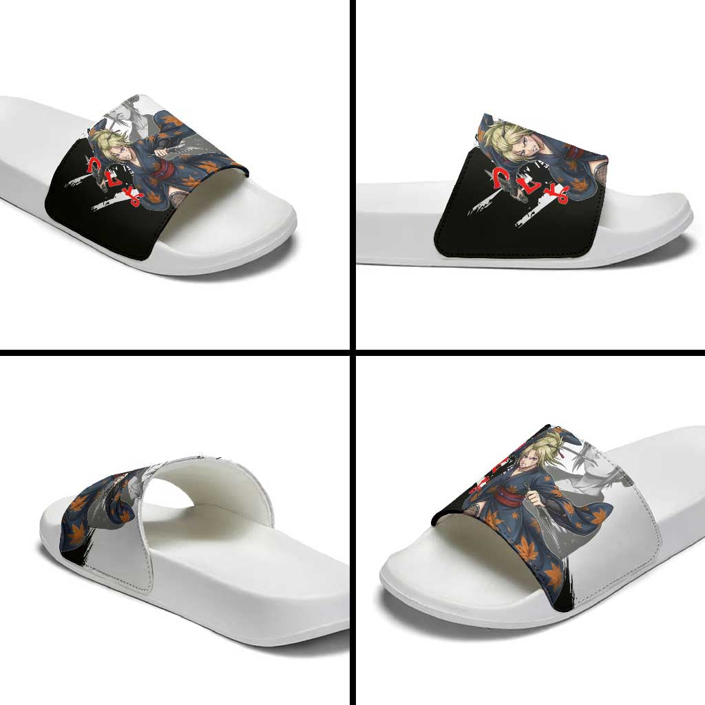 Tsukuyo Slide Sandals Edo Shinobi Ink Brush Style