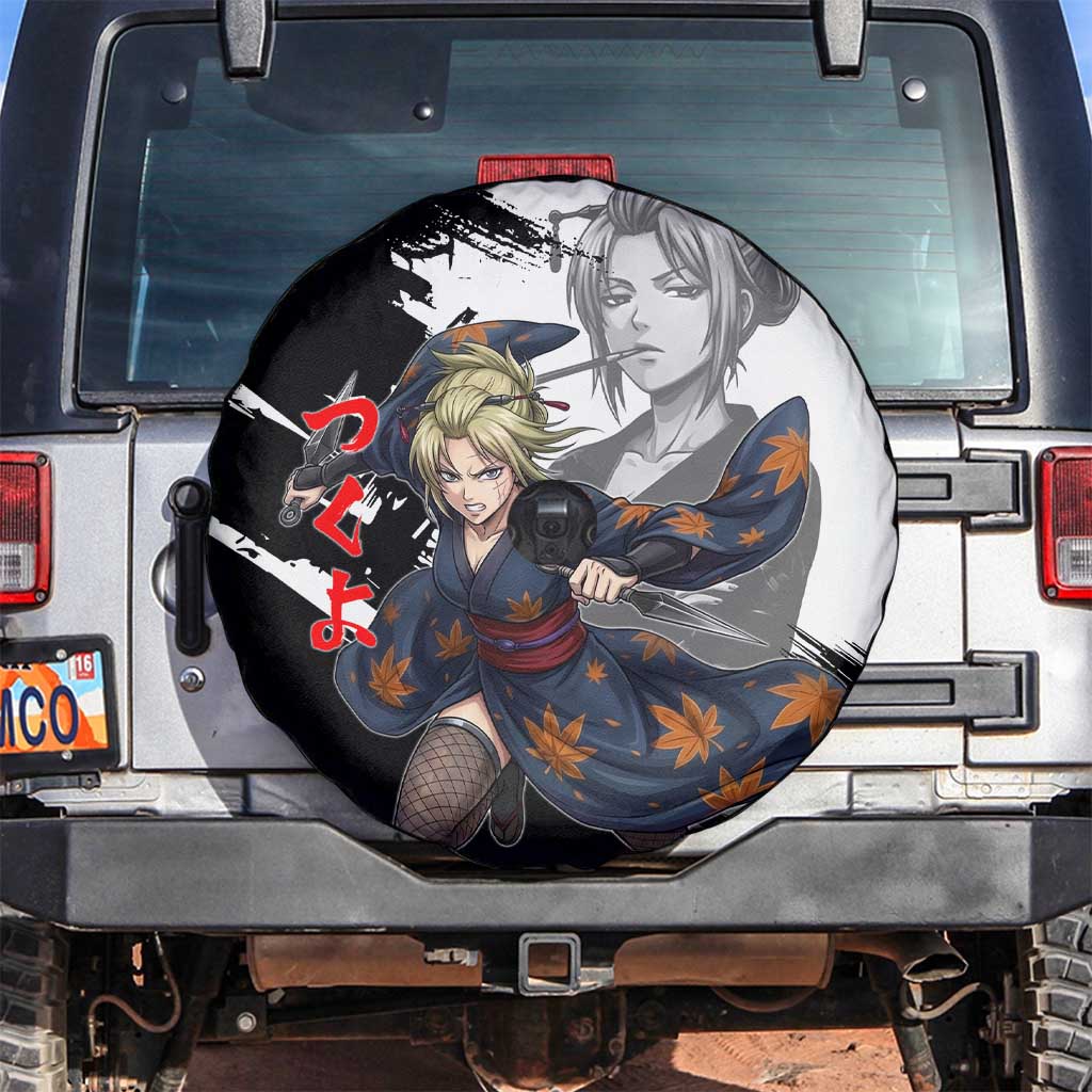 Tsukuyo Spare Tire Cover Edo Shinobi Ink Brush Style