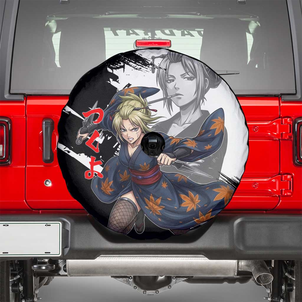 Tsukuyo Spare Tire Cover Edo Shinobi Ink Brush Style