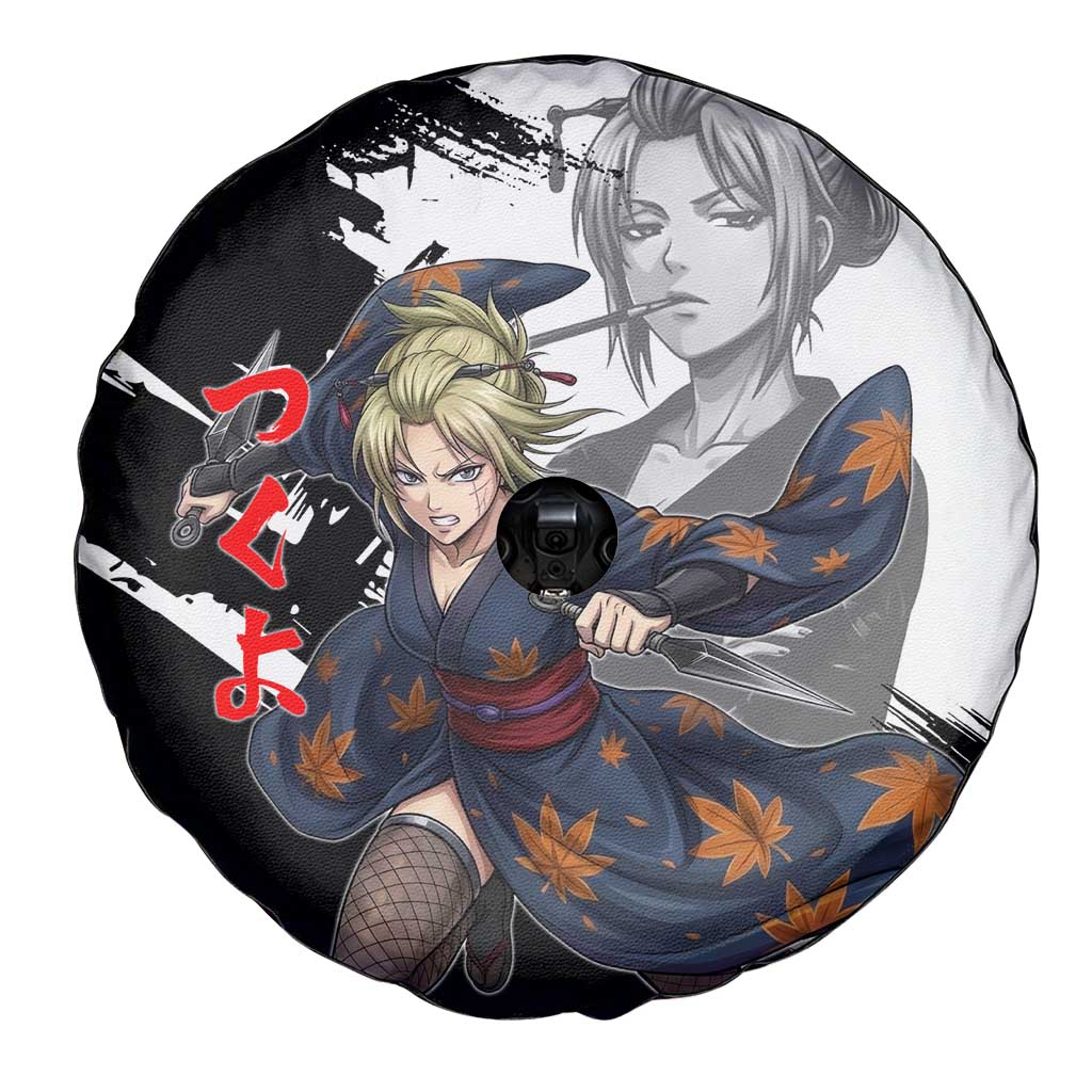 Tsukuyo Spare Tire Cover Edo Shinobi Ink Brush Style