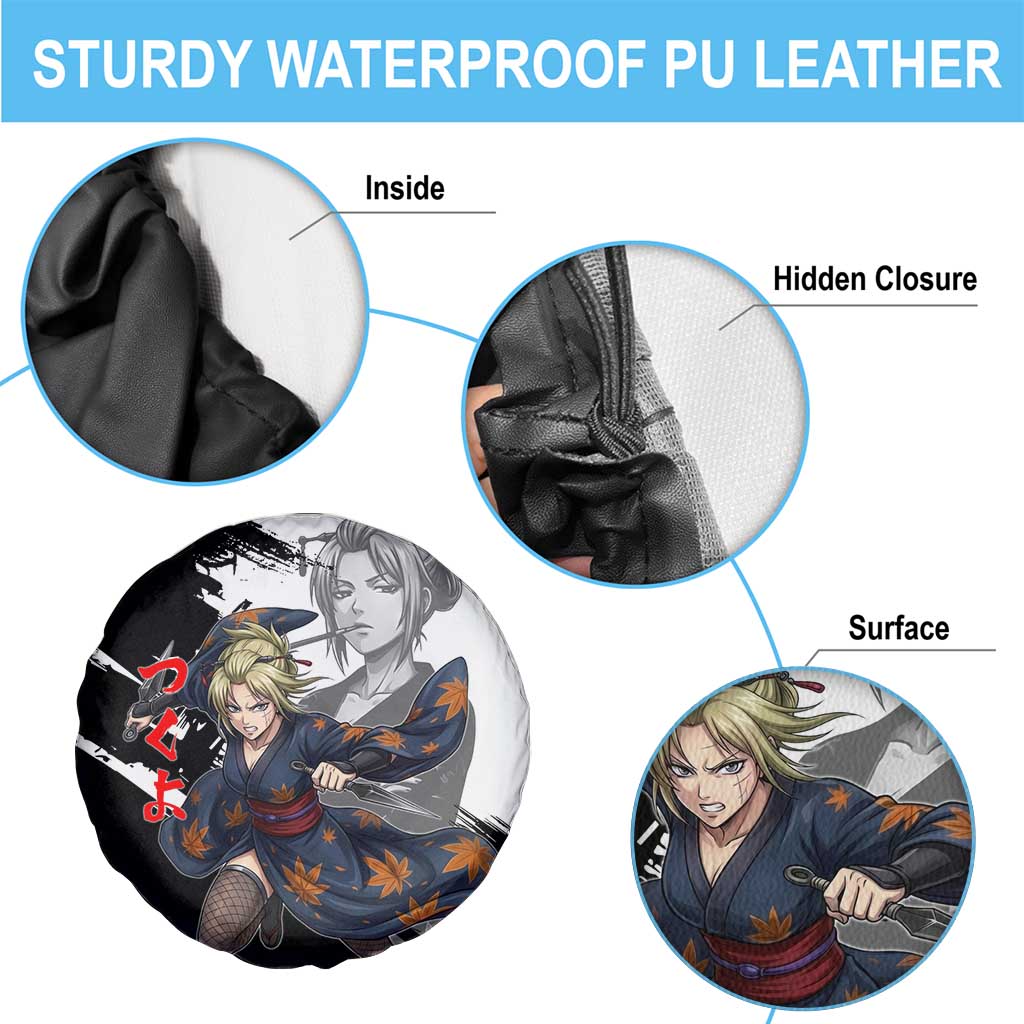 Tsukuyo Spare Tire Cover Edo Shinobi Ink Brush Style