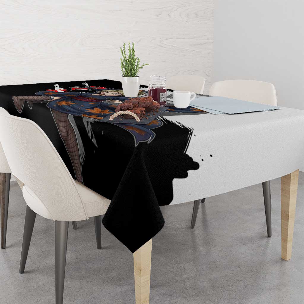Tsukuyo Tablecloth Edo Shinobi Ink Brush Style