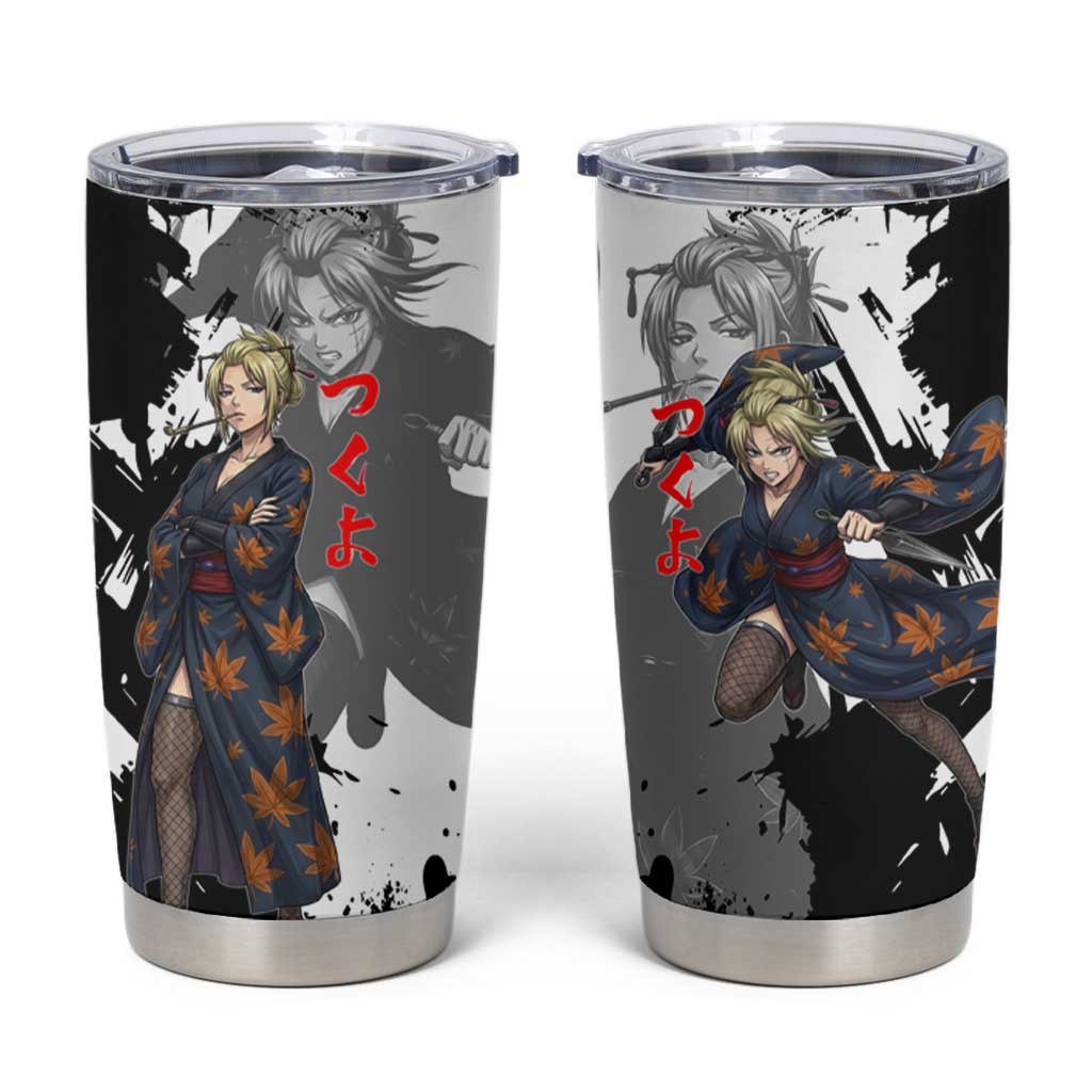Tsukuyo Tumbler Cup Edo Shinobi Ink Brush Style