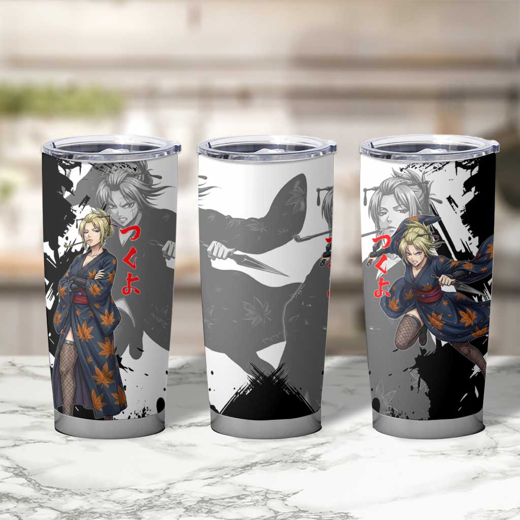 Tsukuyo Tumbler Cup Edo Shinobi Ink Brush Style