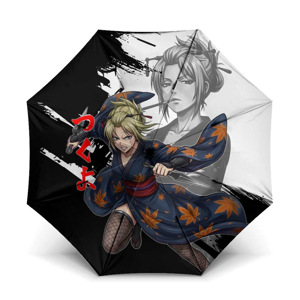 Tsukuyo Umbrella Edo Shinobi Ink Brush Style