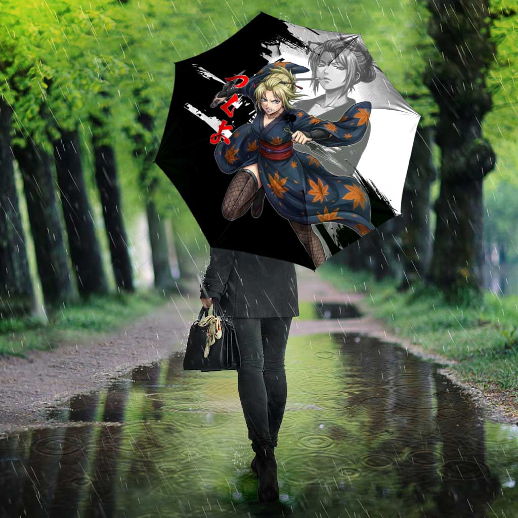 Tsukuyo Umbrella Edo Shinobi Ink Brush Style