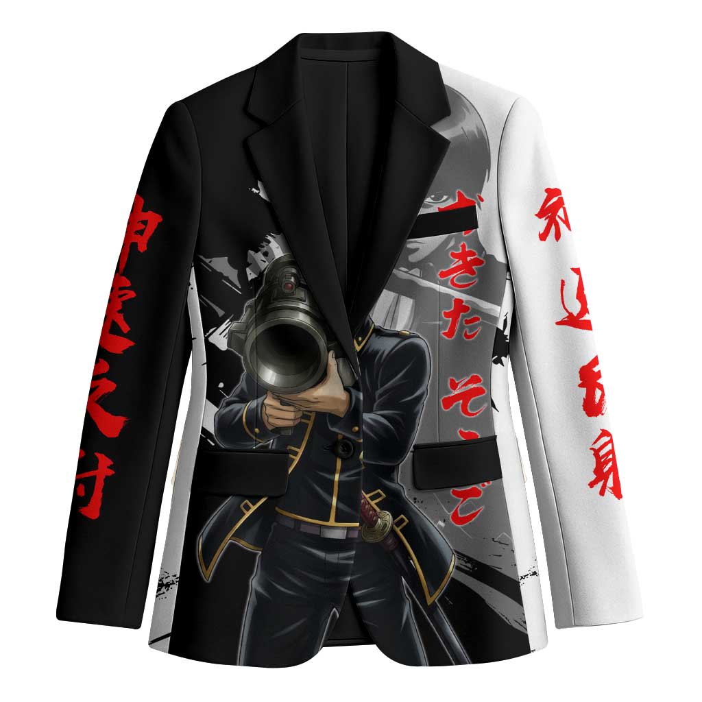 Okita Sougo Blazer Modern Shinsengumi Ink Splash Style