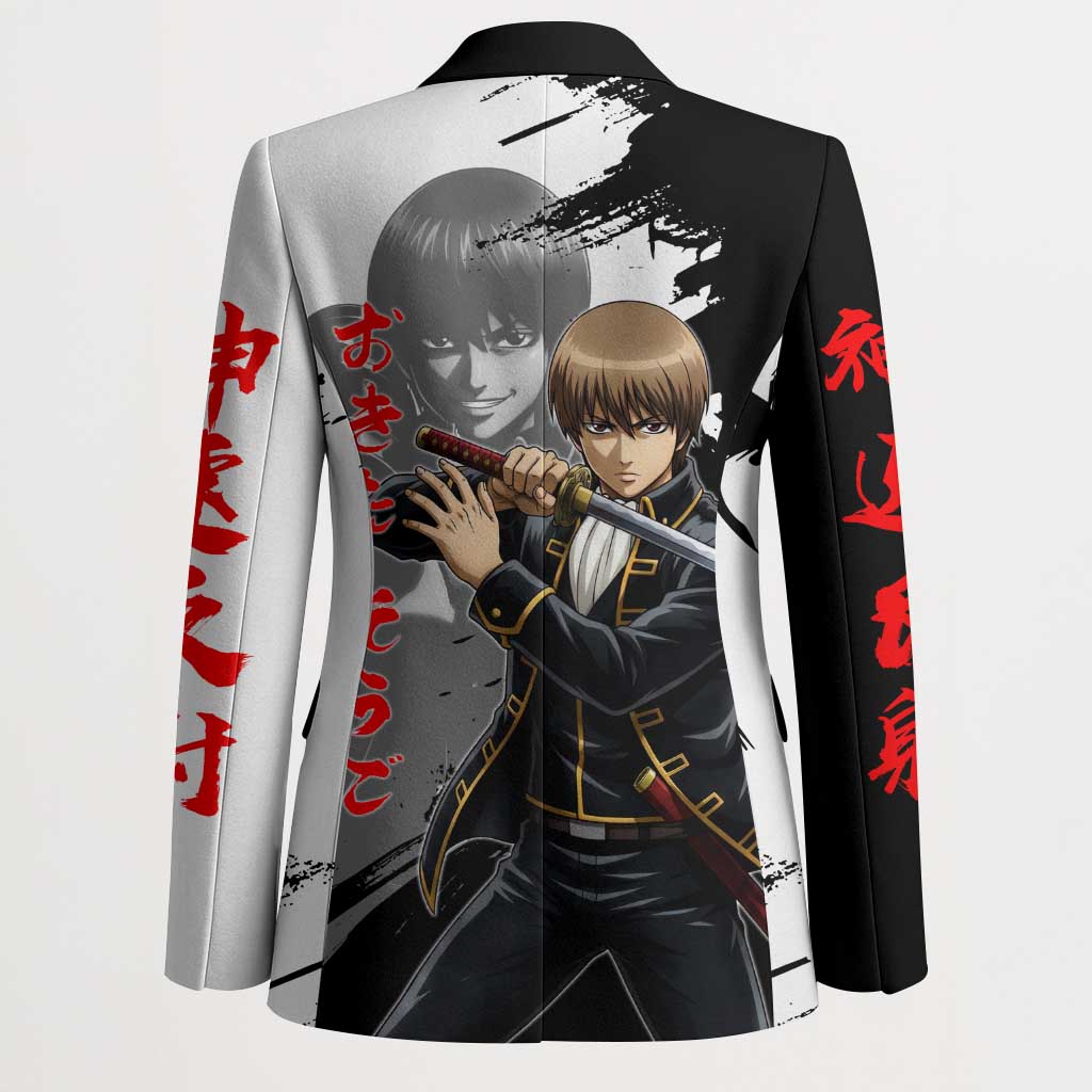 Okita Sougo Blazer Modern Shinsengumi Ink Splash Style