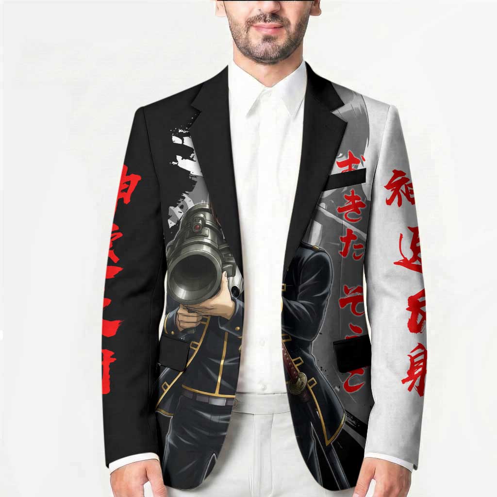 Okita Sougo Blazer Modern Shinsengumi Ink Splash Style