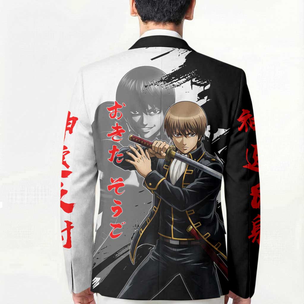 Okita Sougo Blazer Modern Shinsengumi Ink Splash Style