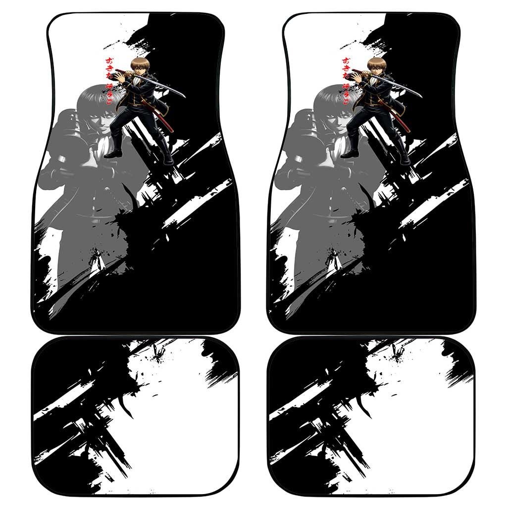 Okita Sougo Car Mats Modern Shinsengumi Ink Splash Style