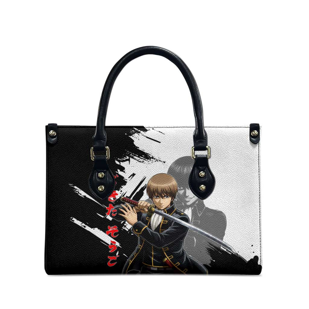 Okita Sougo Leather Bag Modern Shinsengumi Ink Splash Style