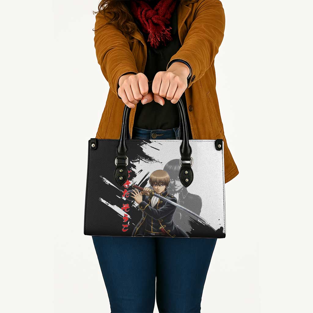 Okita Sougo Leather Bag Modern Shinsengumi Ink Splash Style