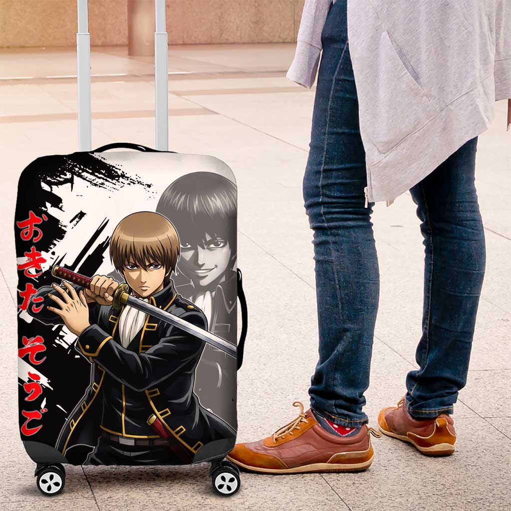 Okita Sougo Luggage Cover Modern Shinsengumi Ink Splash Style
