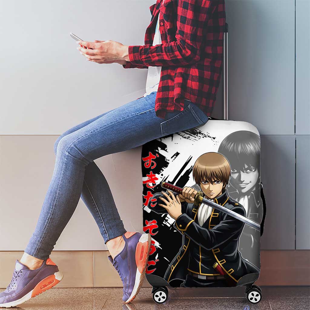 Okita Sougo Luggage Cover Modern Shinsengumi Ink Splash Style